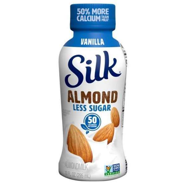Silk Silk Aseptic Less Sugar Vanilla Almond Milk 10 fl. oz. Bottle, PK12 136806